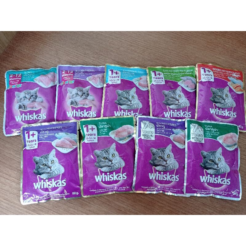 whiskas pouch / whiskas basah 80g makanan kucing sachet