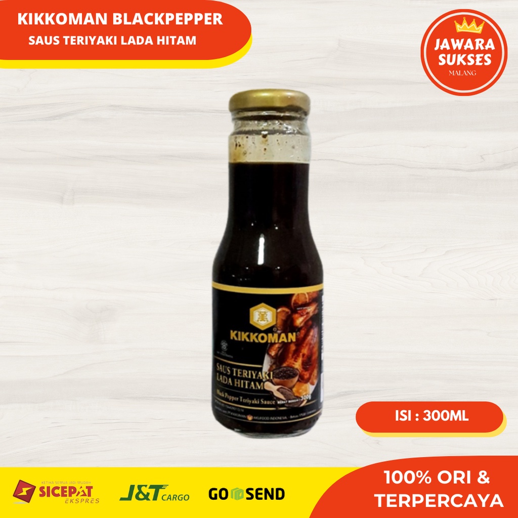 

Kikkoman Teriyaki Blackpepper 300ml | Saus Kikoman Teriyaki lada hitam