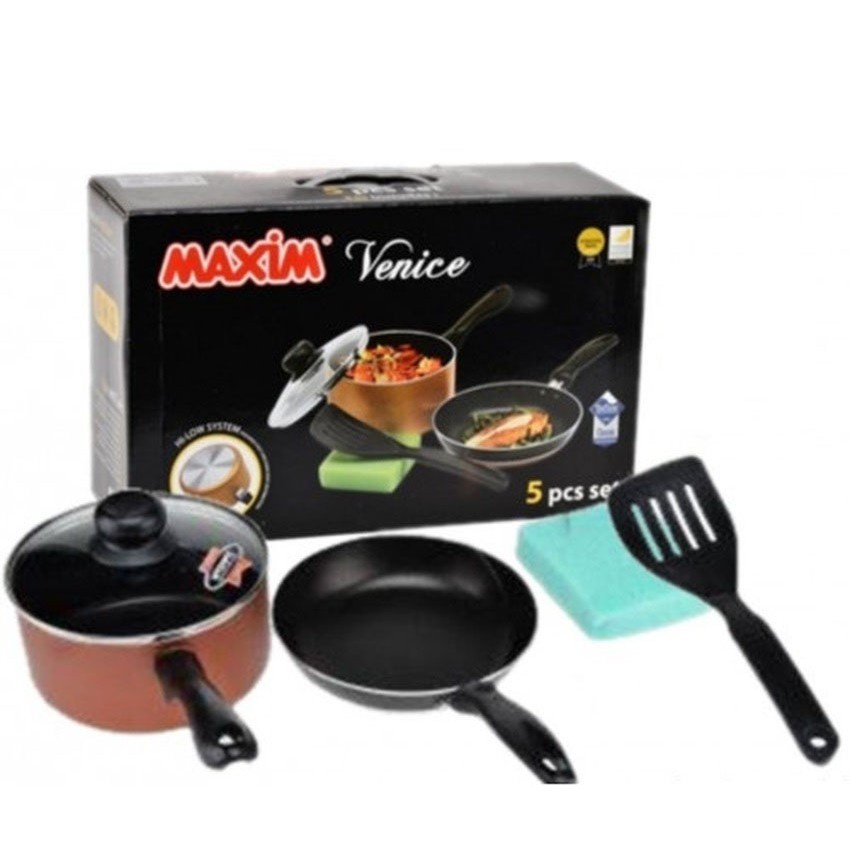 Maxim Wajan Venice 5 Set - Teflon (Dijamin 100% Original) paling laris