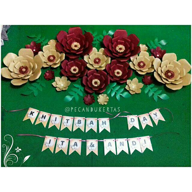 ONGKIR TERMURAH  Paper Flower dekorasi Lamaran Tunangan ultah Wedding dll