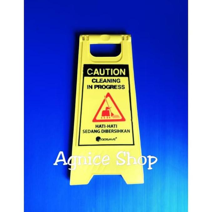 Papan Peringatan Lantai Licin Basah Safety Sign Caution Wet Floor