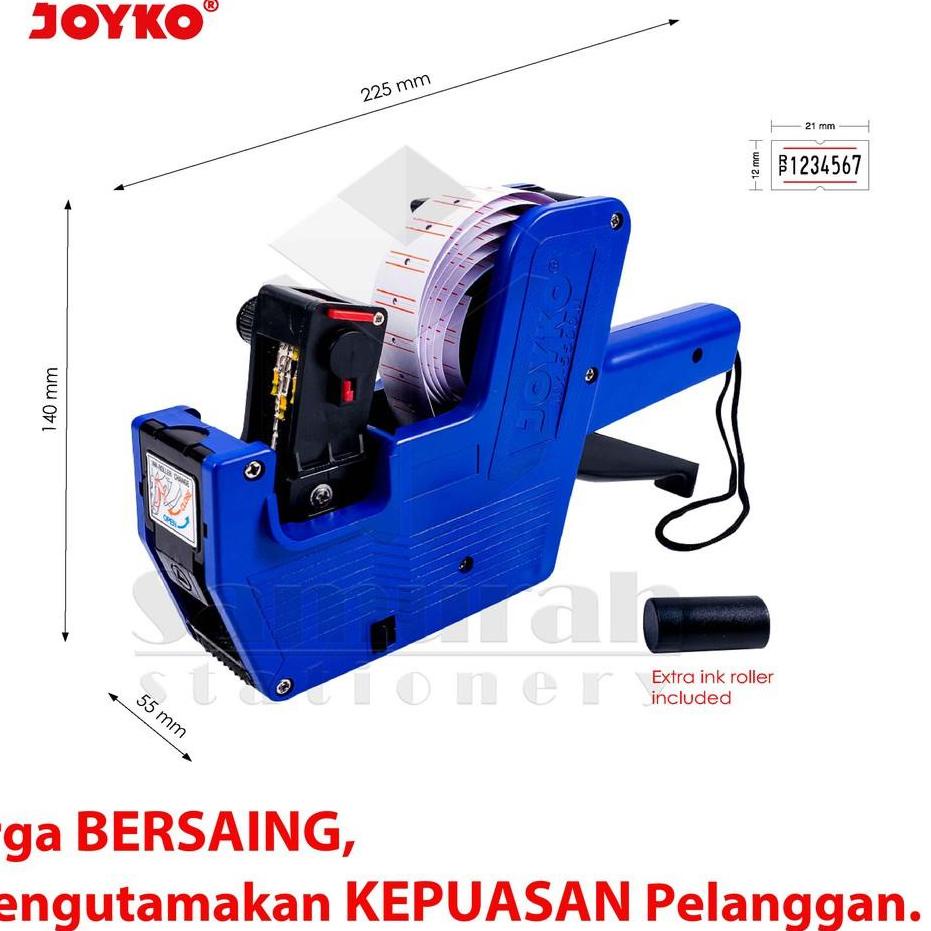 

(SQ31)-Alat Label Harga Joyko MX-5500M 1 Baris / Tag Price Labeller 1 Line MX 5500m / Mesin Tembak Harga-Promo 9.9