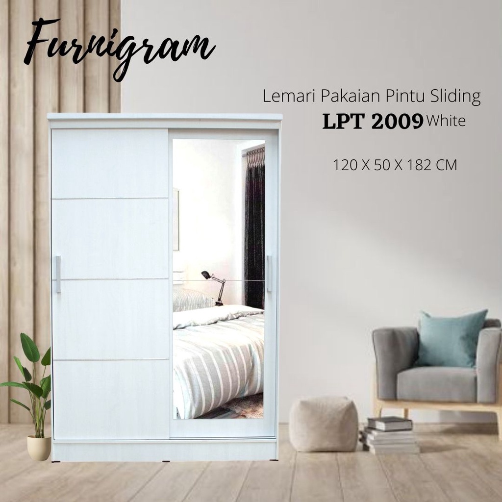 Lemari pakaian pintu sliding/ Lemari pakaian 2 pintu
