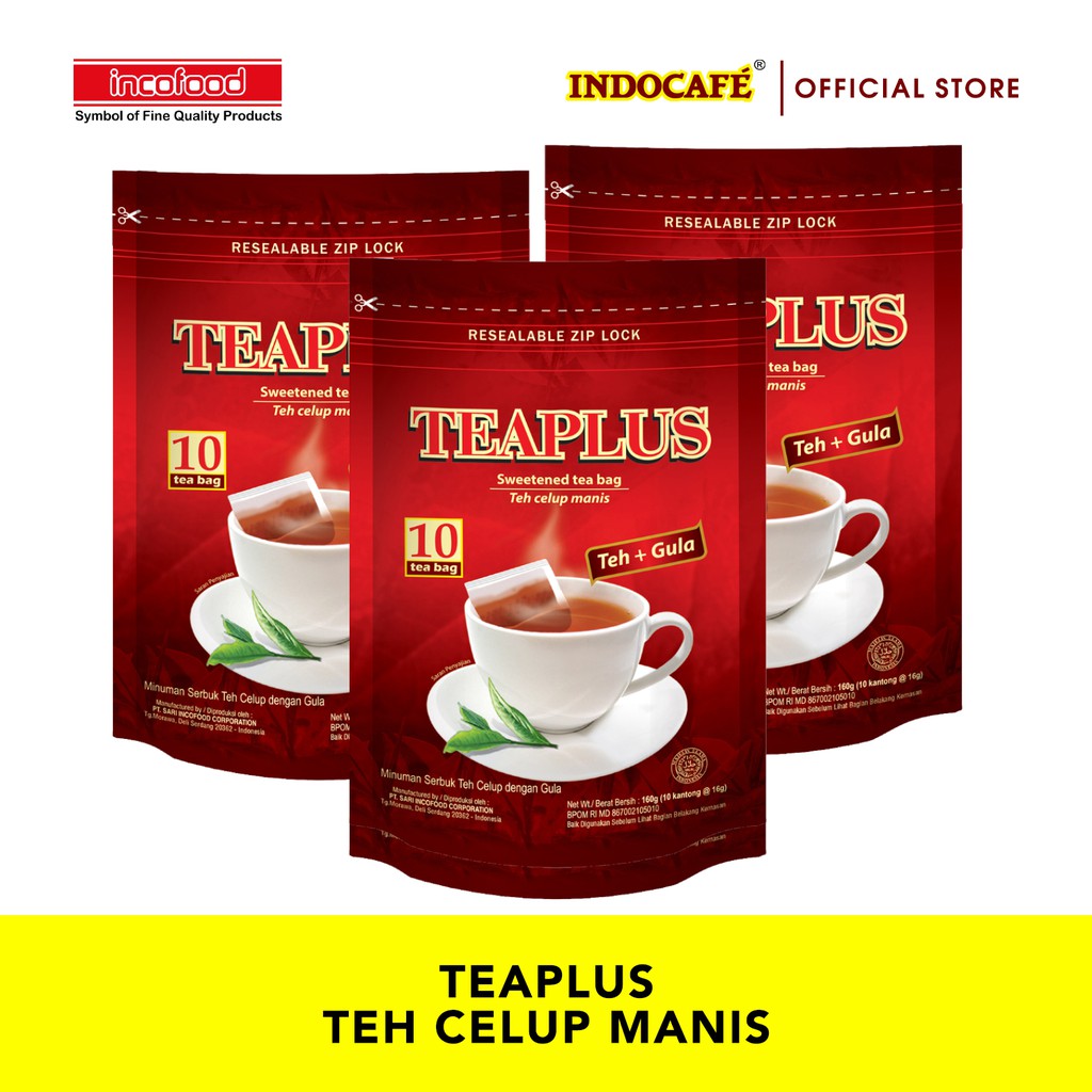 TEAPLUS - Teh Celup Manis (10 kantong)