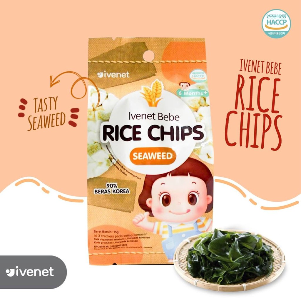 IVENET BEBE RICE CHIPS 15GR / IVENET / MAKANAN BAYI / MAKANAN ANAK