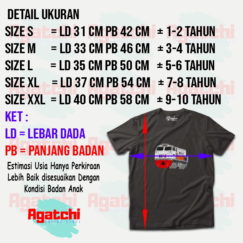 Kaos Atasan Anak Laki Laki Kereta Api KAI