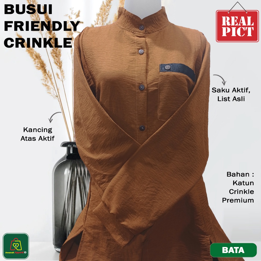 Setelan Baju Wanita Menyusui BUSUI FRIENDLY CRINKLE Bahan Katun Premium JUMBO BIG SIZE XL - XXL / 28695-28699