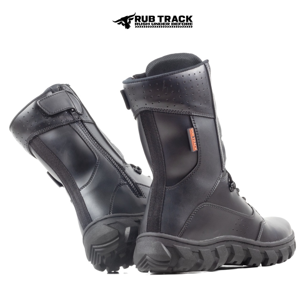 RUBTRACK SEPATU BOOTS PDL ROTO PRIA KULIT SINTETIS RESLETING ZIPER JATAH TNI POLISI SATPAM SCURITY RUBICON