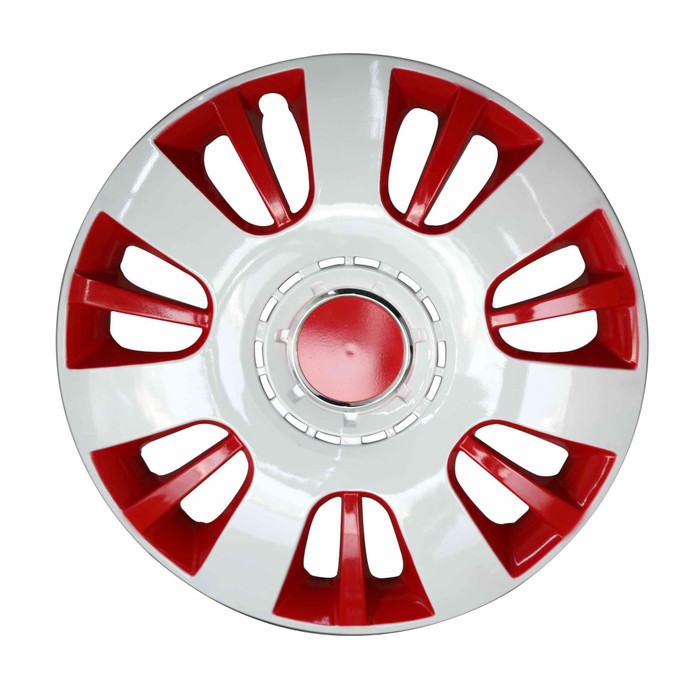 COVER VELG SPORT WHEEL DOP RODA LOWIN DESIGN 13 INCHI CHROME &amp; MERAH - 1 SET 4PCS