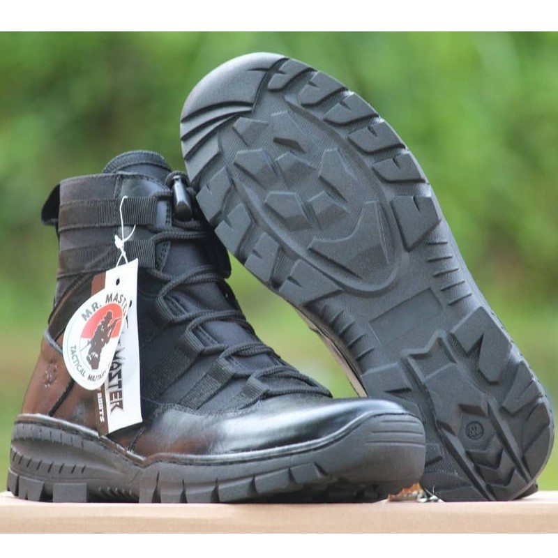 SEPATU PDL POLANTAS / SATLANTAS MODEL NINJA PENDEK KULIT SAPI ASLI MERK MR MASTER SEPATU PDL DINAS LAPANGAN TNI POLRI SECURITY SATPAM SEPATU BOOTS RIDING MOTOR PRIA DAN WANITA