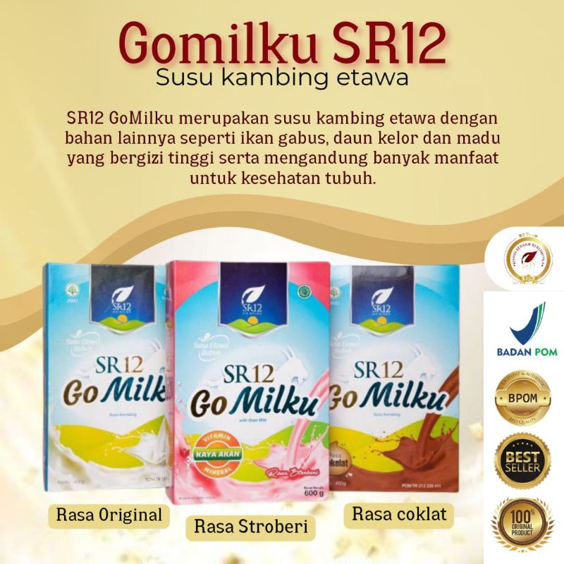 

GO MILKU SR12 SUSU GOMILKU SUSU KAMBING ETAWA