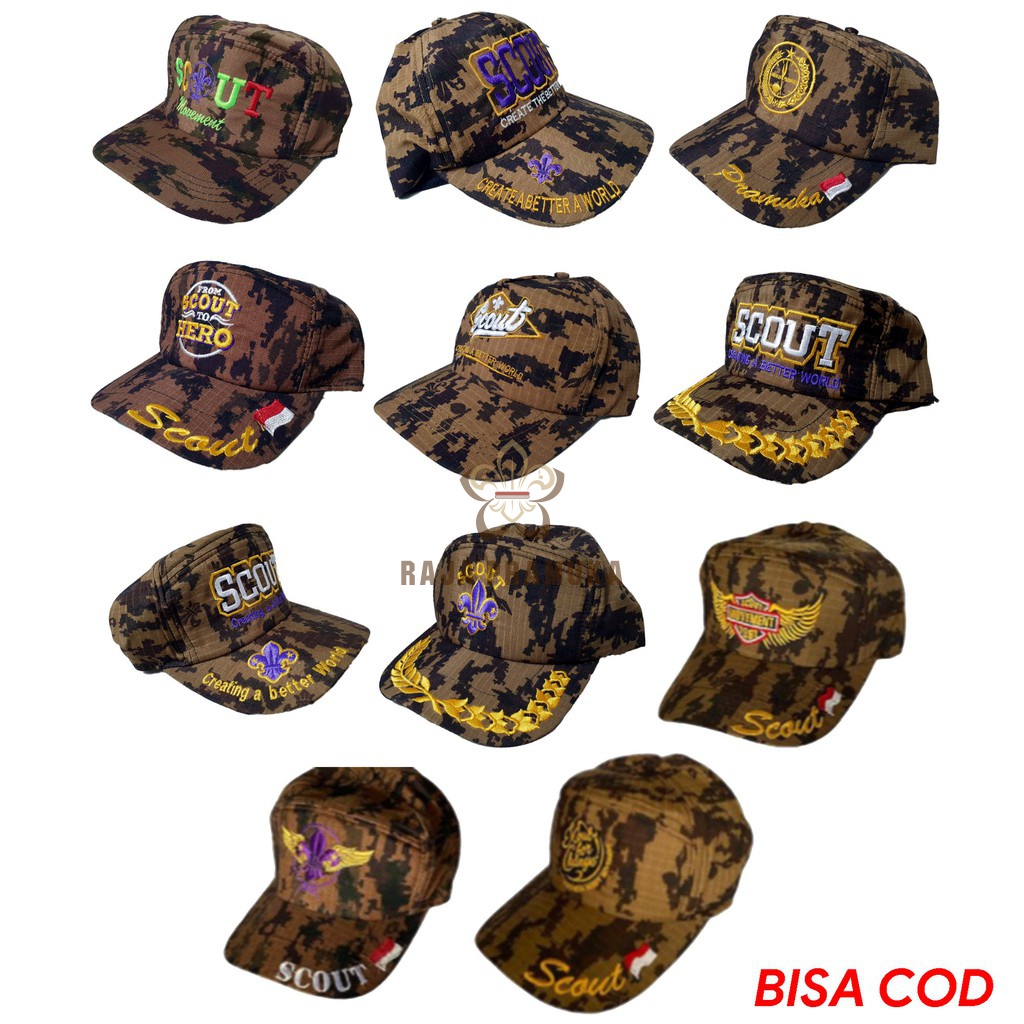 Topi loreng pramuka Scout Lapangan