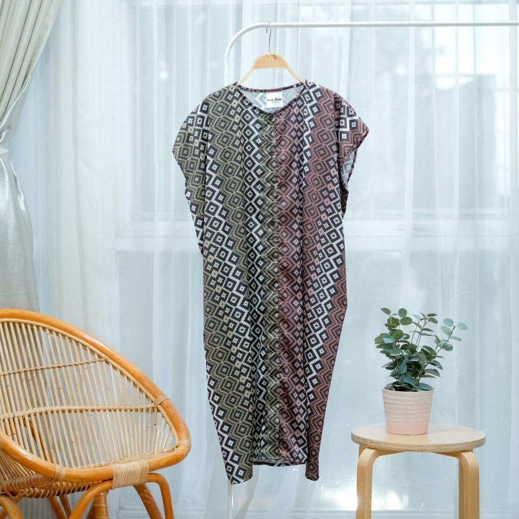 Dress Pendek Midi bahan Silk Halus Oversize
