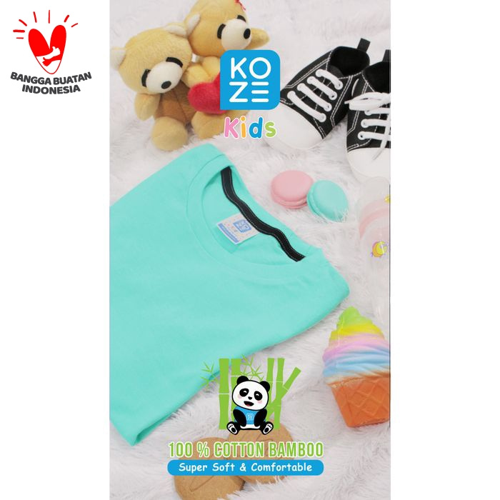 Kaos Anak Premium Kids Comfort Tosca Green