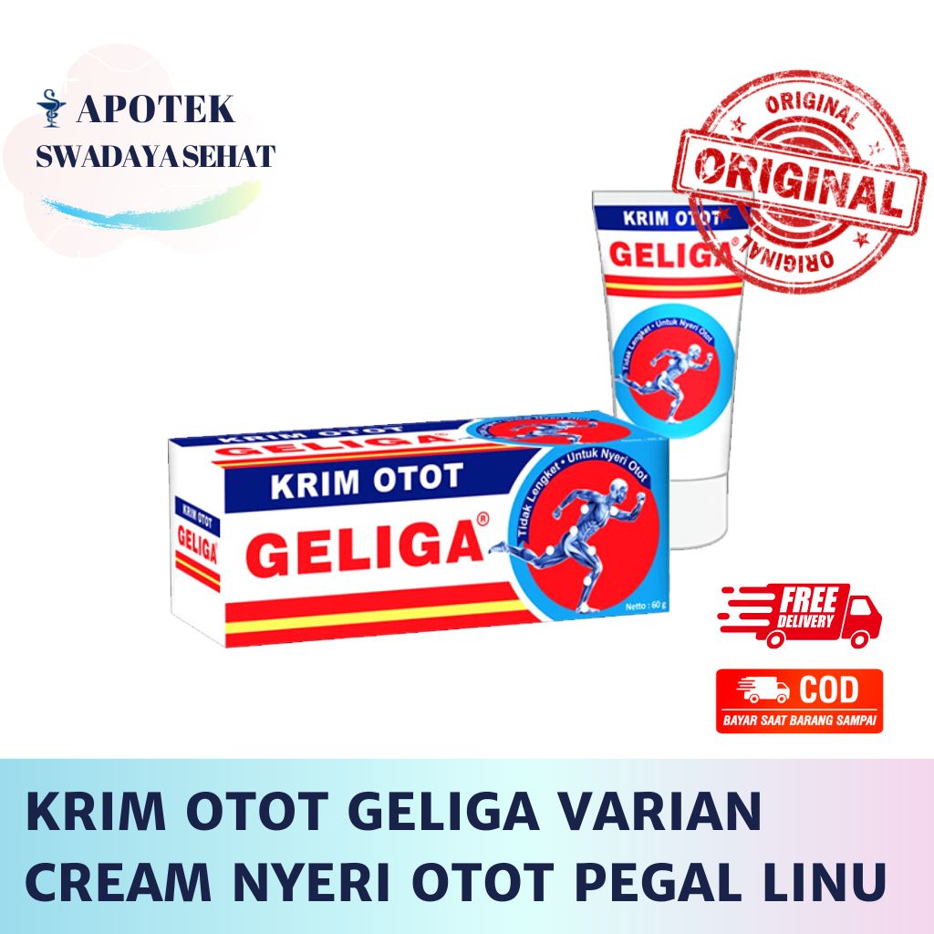 KRIM OTOT GELIGA 60 GR - VARIAN CREAM 30 GR - Nyeri Otot Pegal Linu