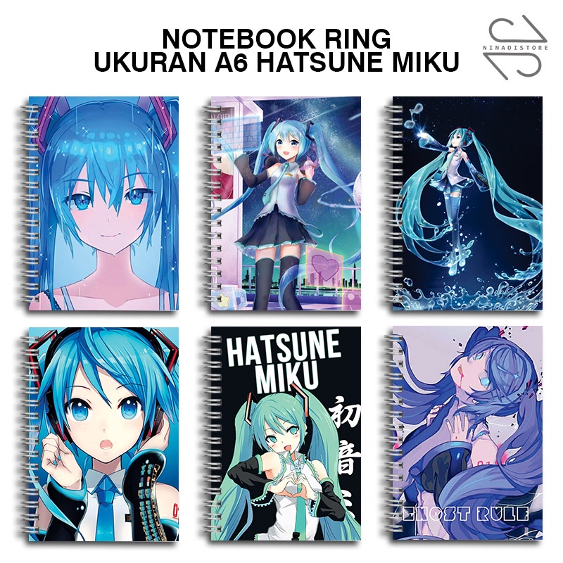 

(BELI 6 GRATIS 1)Buku Tulis Catatan buku notebook buku diary Notebook Ring Spiral A6 60 Lembar koleksi gambar hatsune miku part3