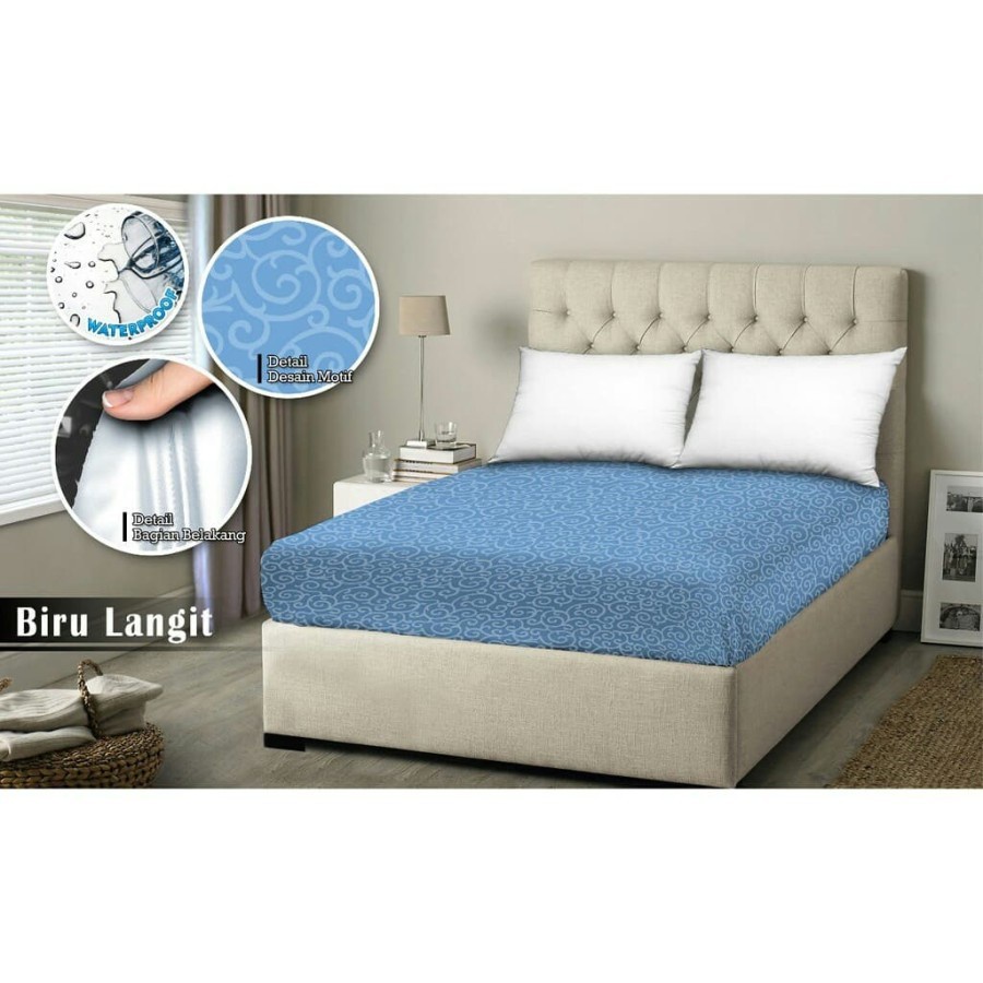 Sprei Anti Air Ompol Motif Waterproof Bed Cover Sheet Kasur Sprey Room