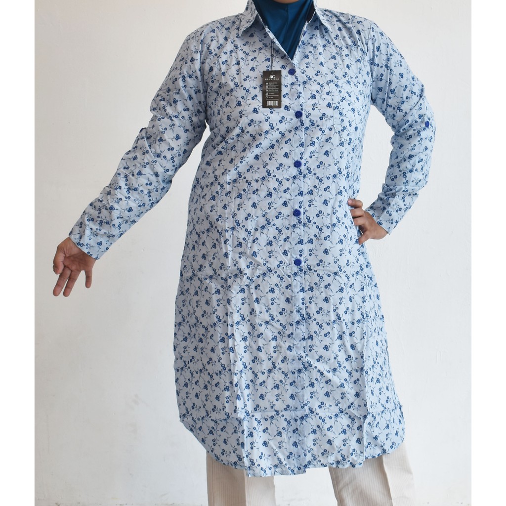 3C Long Tunic Tunik Wanita | Kemeja Tunik 3C Original Boutique Brand