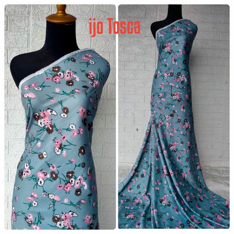 Kain Gamis Maxmara motif Bunga Tosca harga per 0.5m