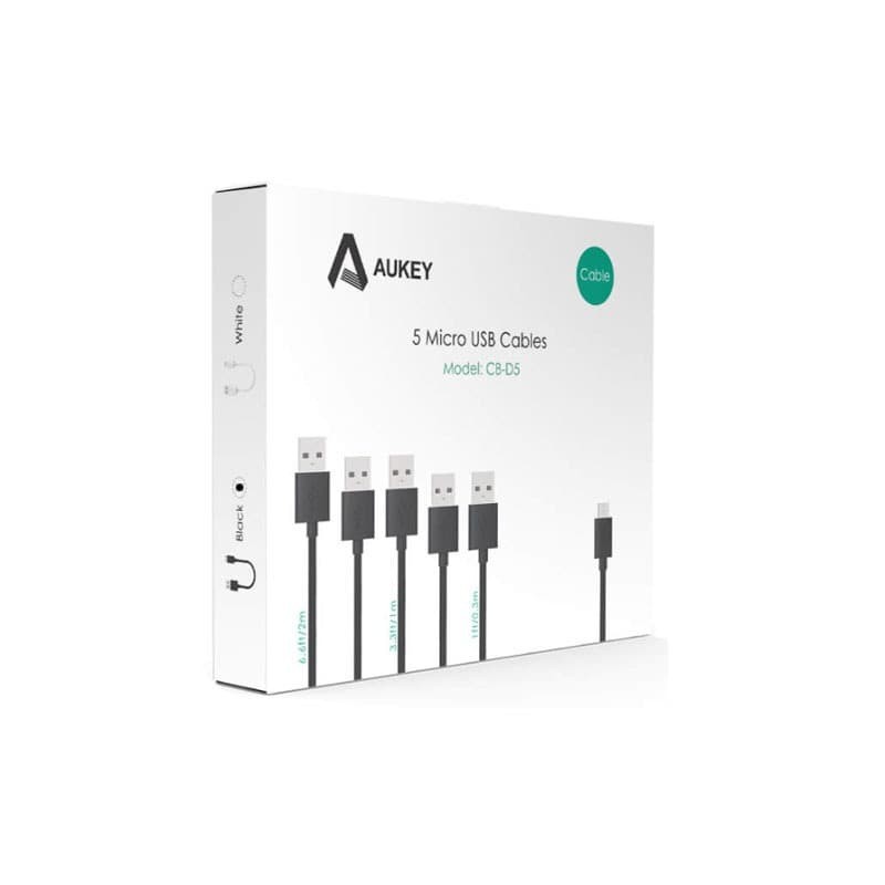 Aukey CB-D5 Cable Mirco USB Multi Length Kabel Mikro Isi 5 CBD5