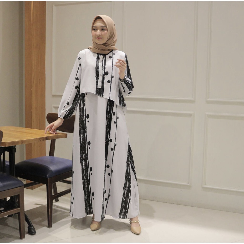 PROMO LAVA MAXI DRESS DIAMORE.GROSIR / MURAH / ASDF / DRESS SABYAN / FLASH SALE