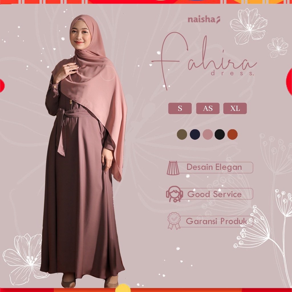 Fahira Dress by Naishaofficial / Gamis Fahira / Gamis Dewasa