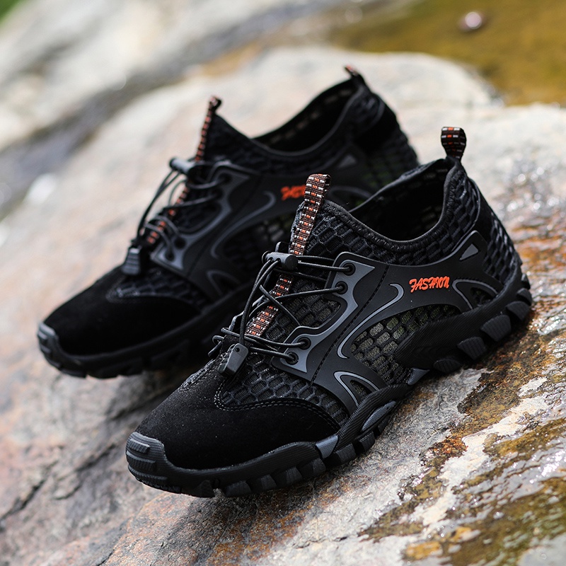 COD Sepatu Sandal Hiking Pria Olahraga Tali Waterproof Gunung Mendaki Antislip Keren Bernapas Musim Panas 034