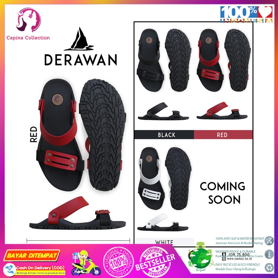 [ CAMOU DERAWAN SERIES ] SANDAL CAMOU PRIA / CAMOU / SANDAL /  SANDAL OUTDOOR / SANDAL KARET / PRIA