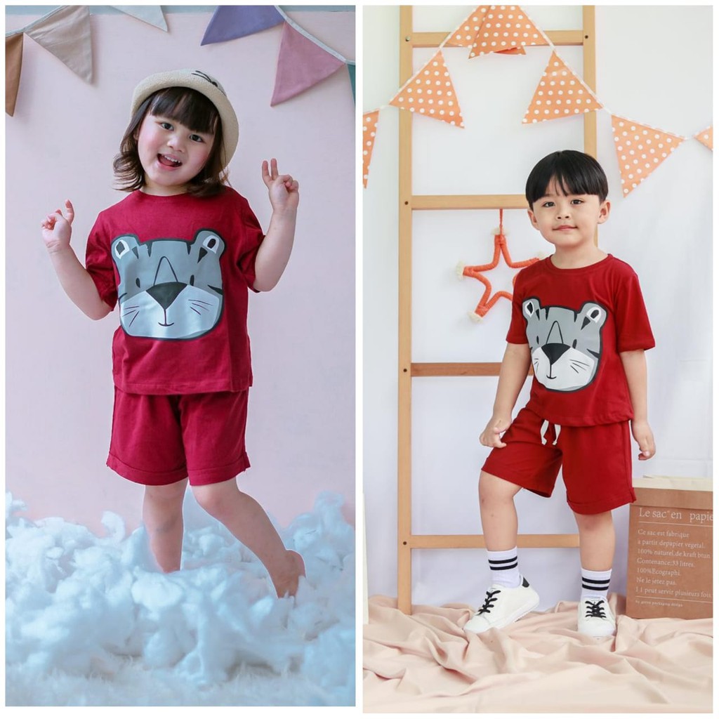 Baju Anak Setelan Cool Smilee Unisex Cowok/Cewek Kaos Original Super Premium Termurah