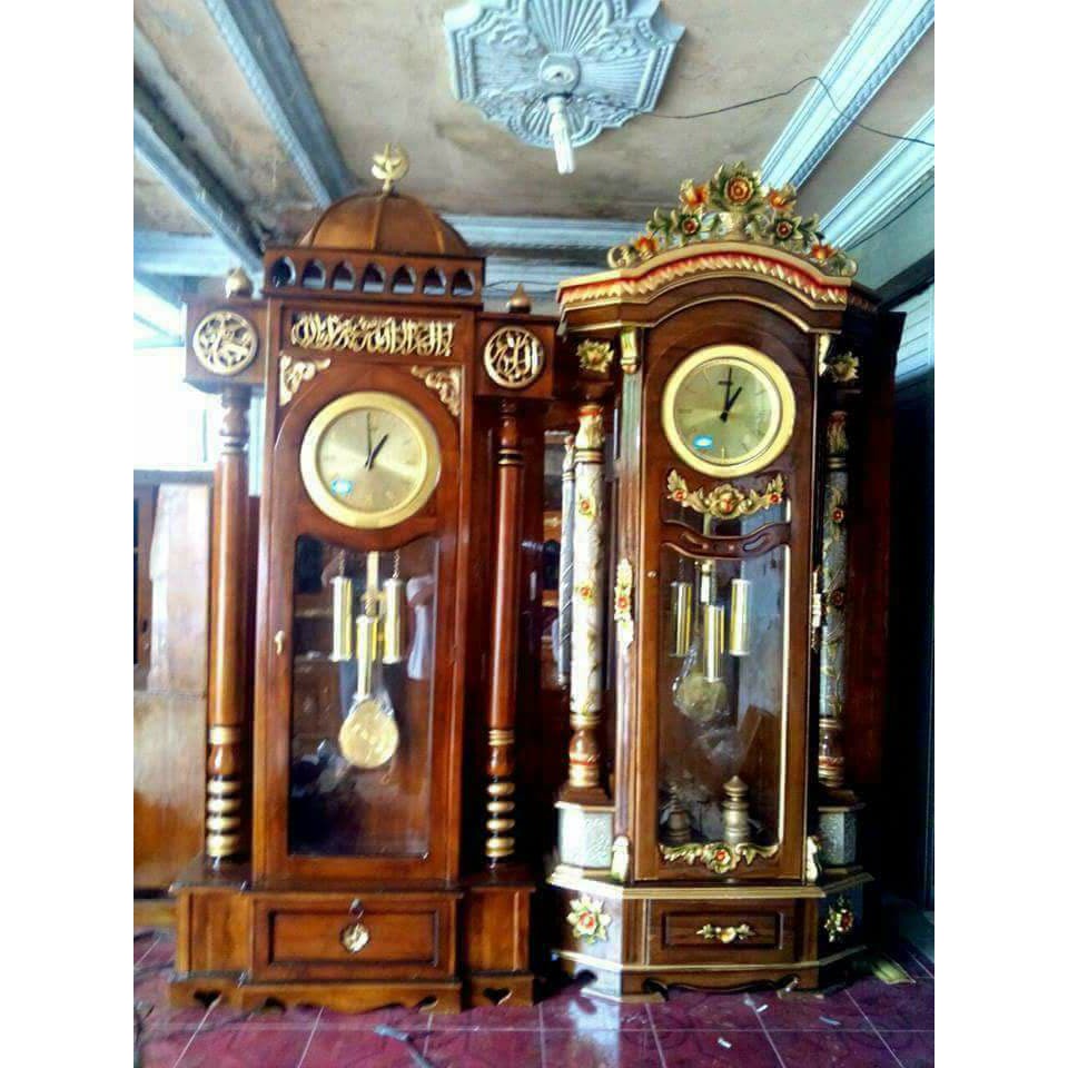 lemari jam hias kubah, lemari jam hias jati, mebel jepara, furniture