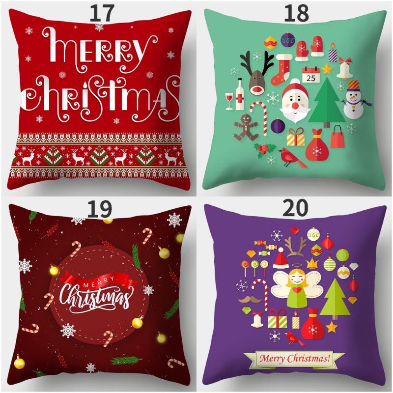 sarung bantal sofa natal 2021