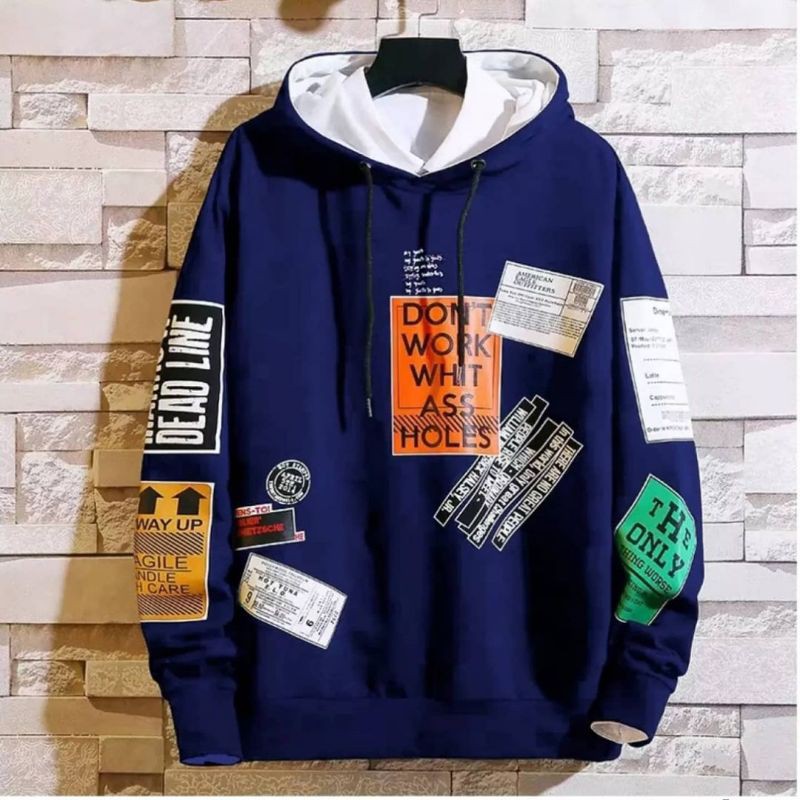 Sweater Hoodie Jaket Outerwear Pakaian Pria Wanita Oversize Korean Style DONT WORK Premium VD7896