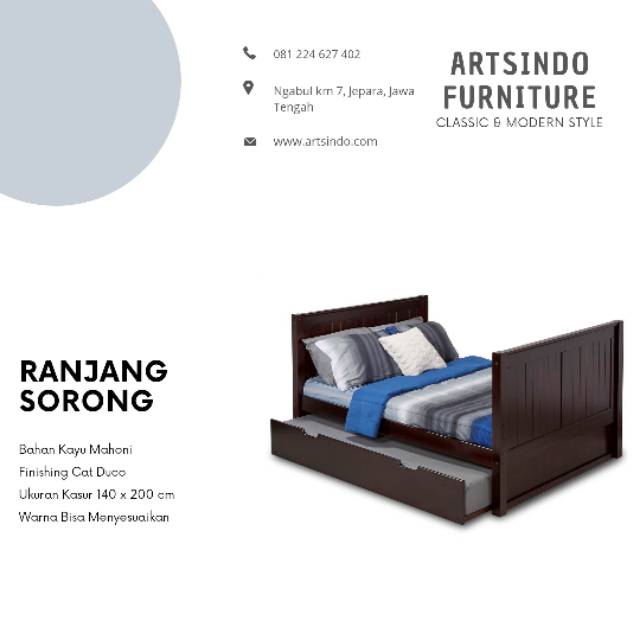 Tempat Tidur Sorong Minimalis Anak Remaja