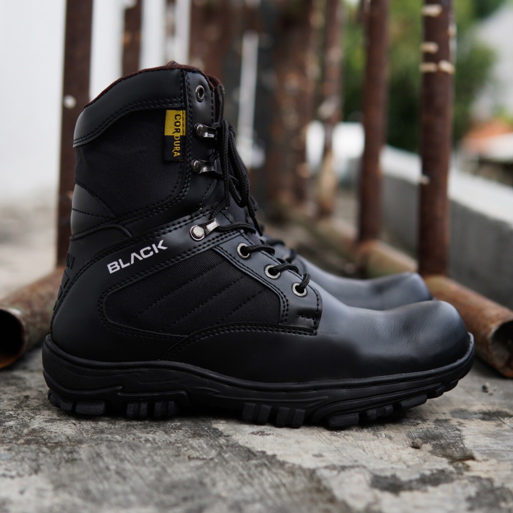 TERLARIS !! Sepatu PDL DELTA CHEAP TINGGI 8inci cordura anti air ujung plat besi sleting samping