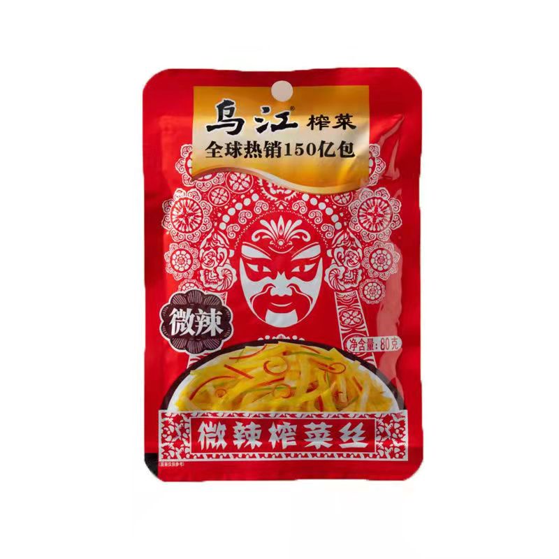 

乌江榨菜 鲜脆榨菜丝 凉拌海带丝 sayur acar wujiang 100pack