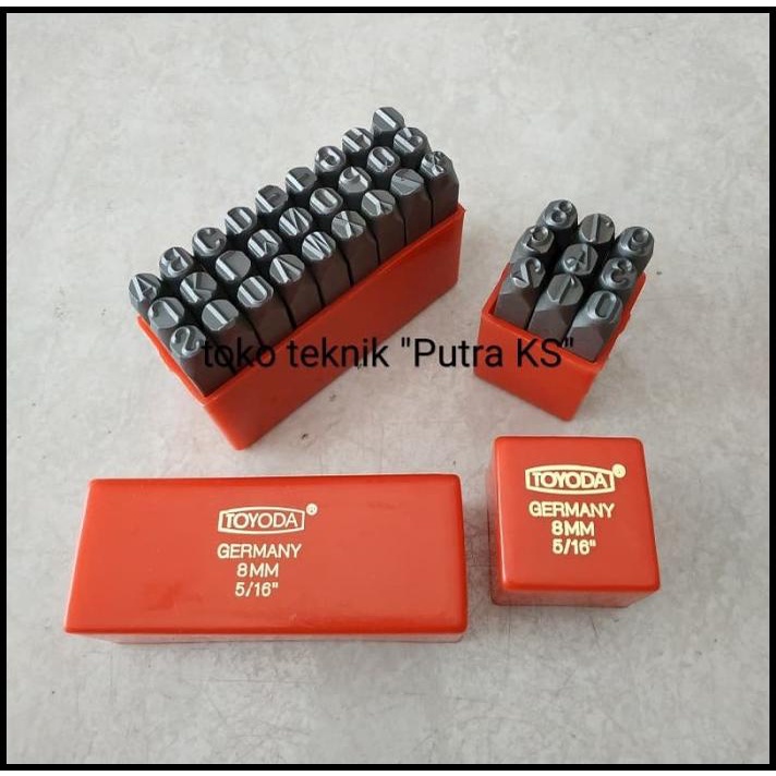 Paket Set Lengkap Alat Ketok Angka Dan Ketok Huruf Ukuran 8Mm