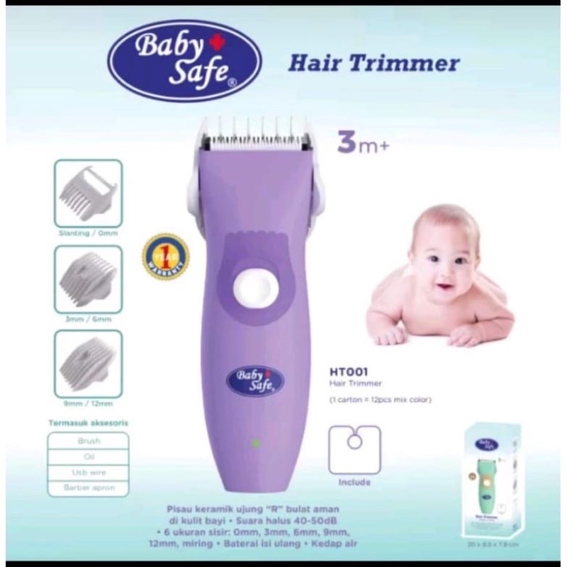 Baby Safe Hair Clipper Cukuran Rambut Bayi Anak Hair Trimmer HT001