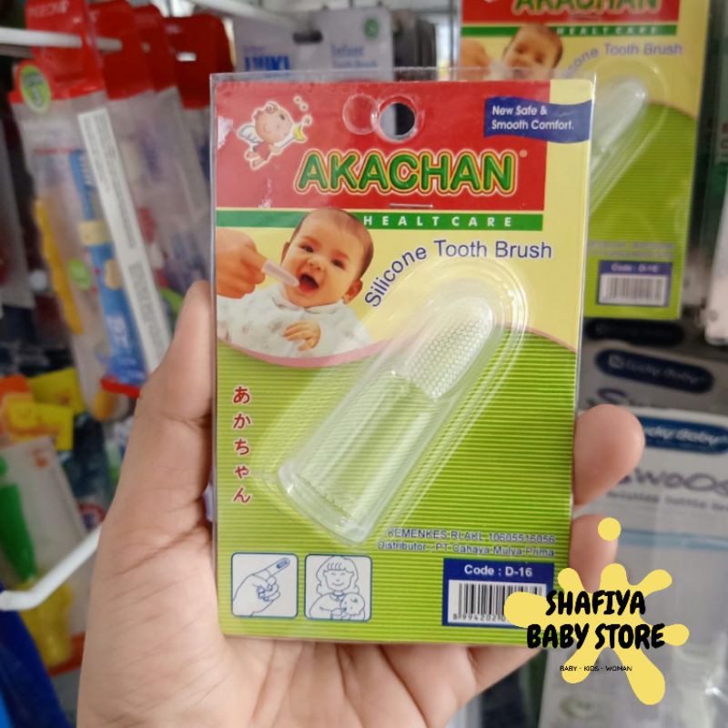 Akachan Silicone Finger Toothbrush Sikat Lidah