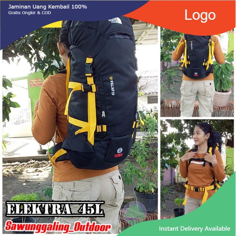 Tas Ransel gunung tnf 45 liter # tas outdoor original kapasitas 45 liter Bandung_Shop