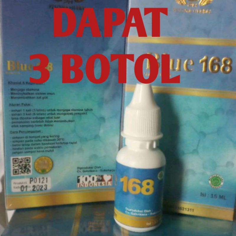 ENZYME BLUE 168 PHI  ORIGINAL 3 BOTOL