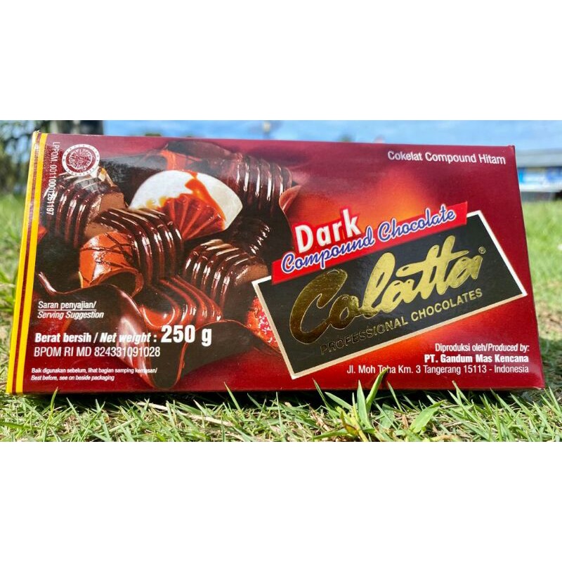 

COKLAT BATANG COLLATTA / DARK COMPOUND CHOCOLATES / COKLAT BATANG 250 gr