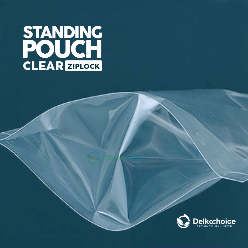 PLASTIK STANDING POUCH MURAH ZIPLOCK CLEAR 9 CM X 15 CM