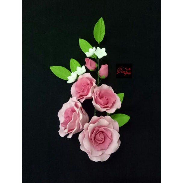 

(495/PRAU5) Gumpaste Flower Sugar Flower/Bunga Gumpaste Curly Rose