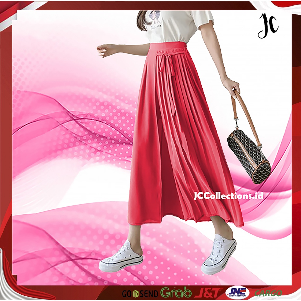 Celana Panjang Wanita Korea Style Kombinasi Sifon Celana Wanita Dewasa Sunnhae - JCCollections