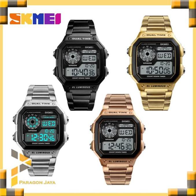 harga promo Barang bagus Jam Tangan Pria Digital Sport SKMEI 1335 Original Gold Casio Citizen