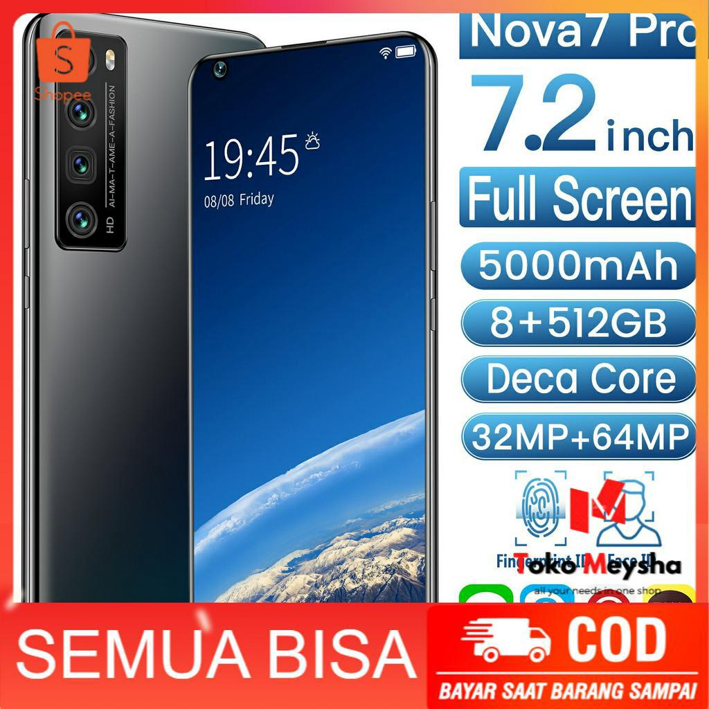 Hp Murah Nova7Pro Ponsel 7.2 Inci Android 10.0,  5G Ram 8GB