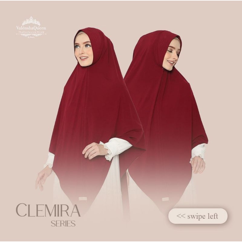 KHIMAR CLEMIRA SIZE XL JUMBO ORI VALENSHAQUEEN HIJAB SYARI JERSEY PREMIUM JILBAB TERBARU IKKA MEMEI