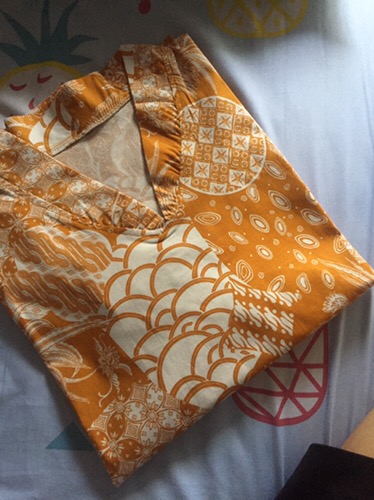 93- Pl Atasan Batik Wanita Midi Aline Lengan Pendek Bahan Katun Strecth Model Terbaru