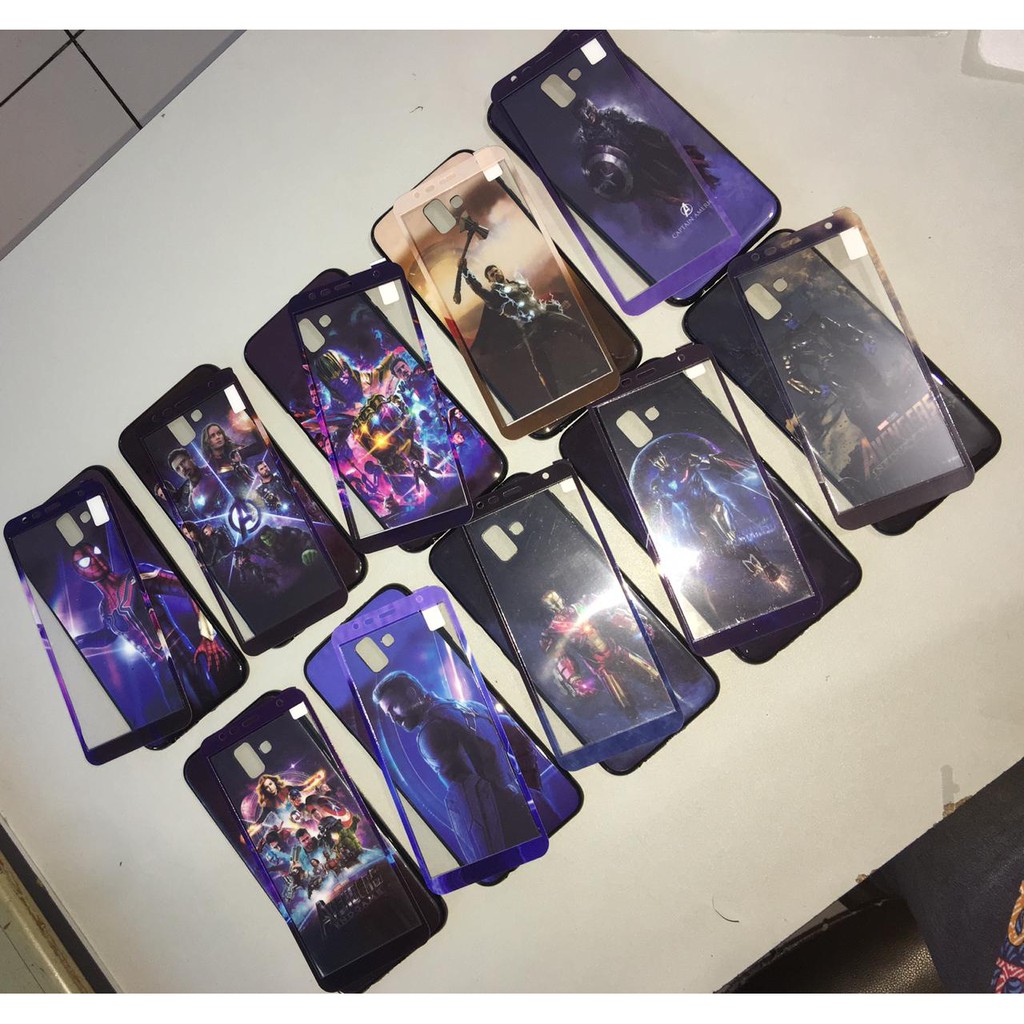 Case Hp Oppo A3S Vivo V11 Samsung A10 M10 A50 A7 2018 J2Prime J4+ J6+ M20 Redmi6A CASE Avengers Free Tempered