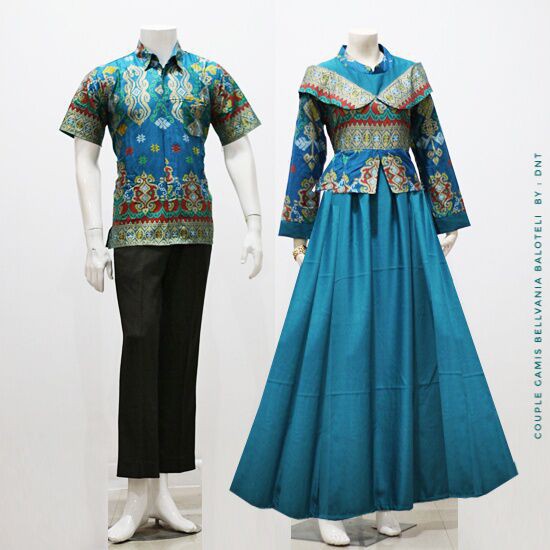 Sarimbit Batik Anggun Couple Bellvania - Warna Hitam, Maroon, Ungu, Tosca, Biru - M L XL